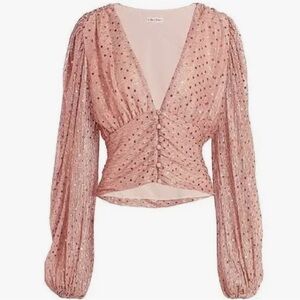 For Love and Lemons La Billette Cropped Blouse
